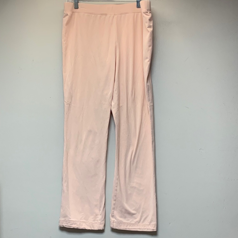 Zenergy by Chicos Lounge Pants Womens 2 Large Peach Cotton Stretch Straight Leg